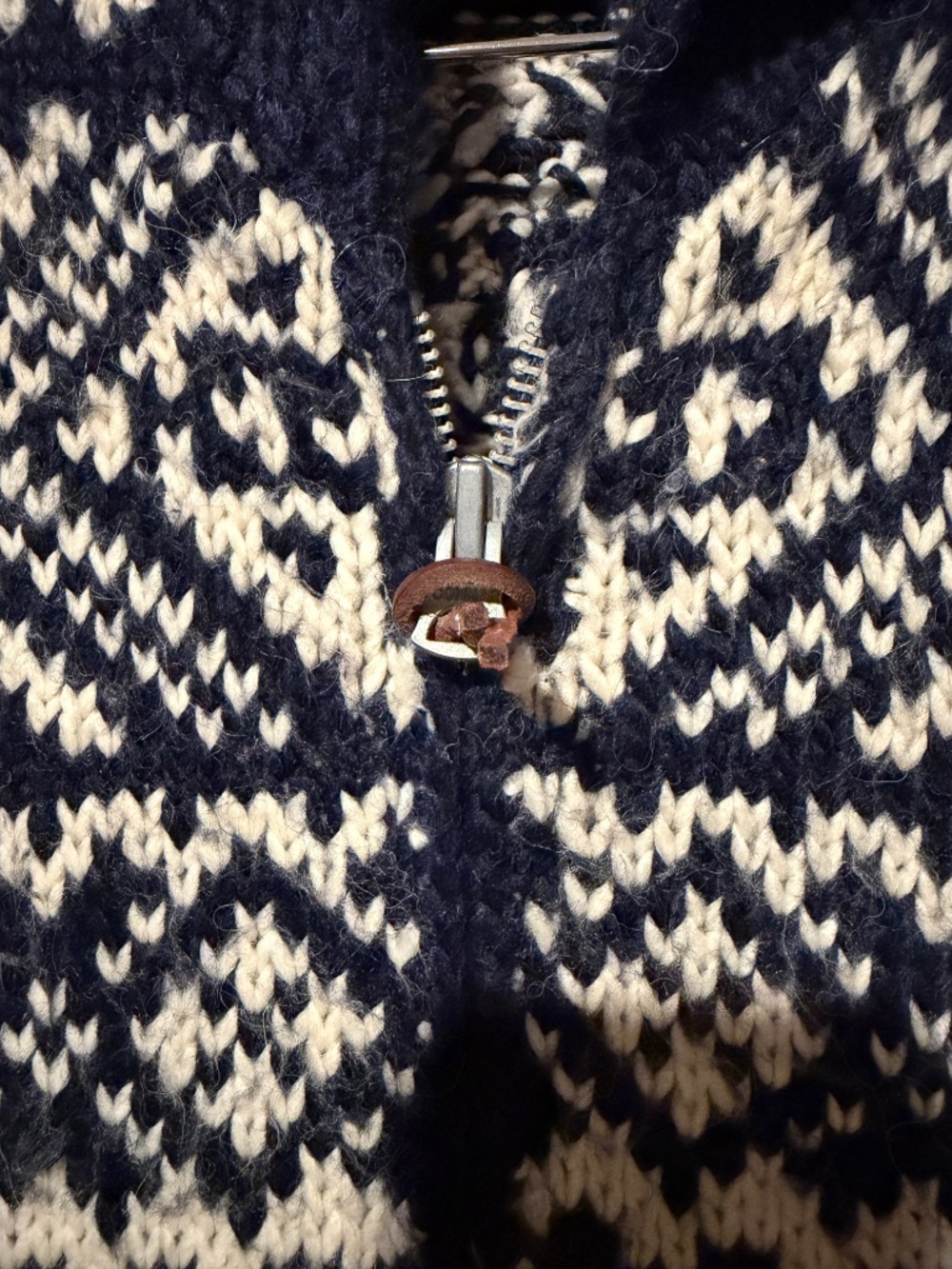 VINTAGE Rugby RL Zip Up Holiday Cardigan - Picture 5 of 5